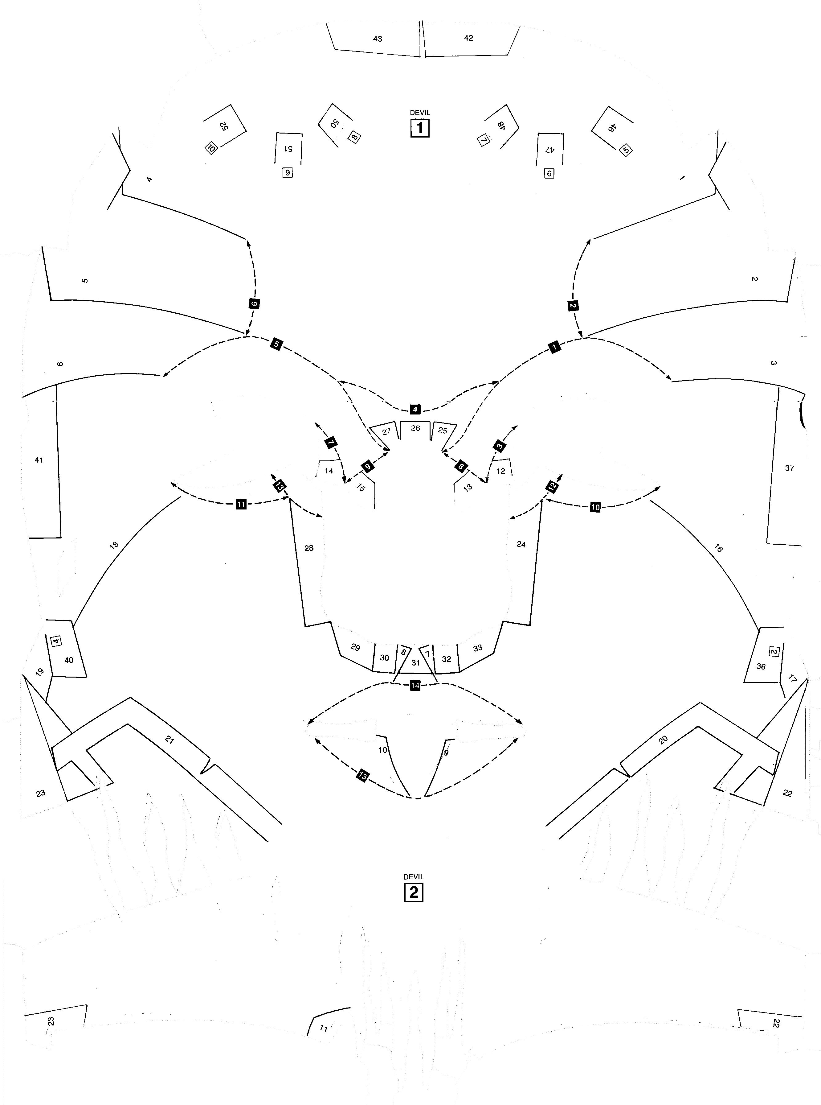 black and white cut out guide for a mask