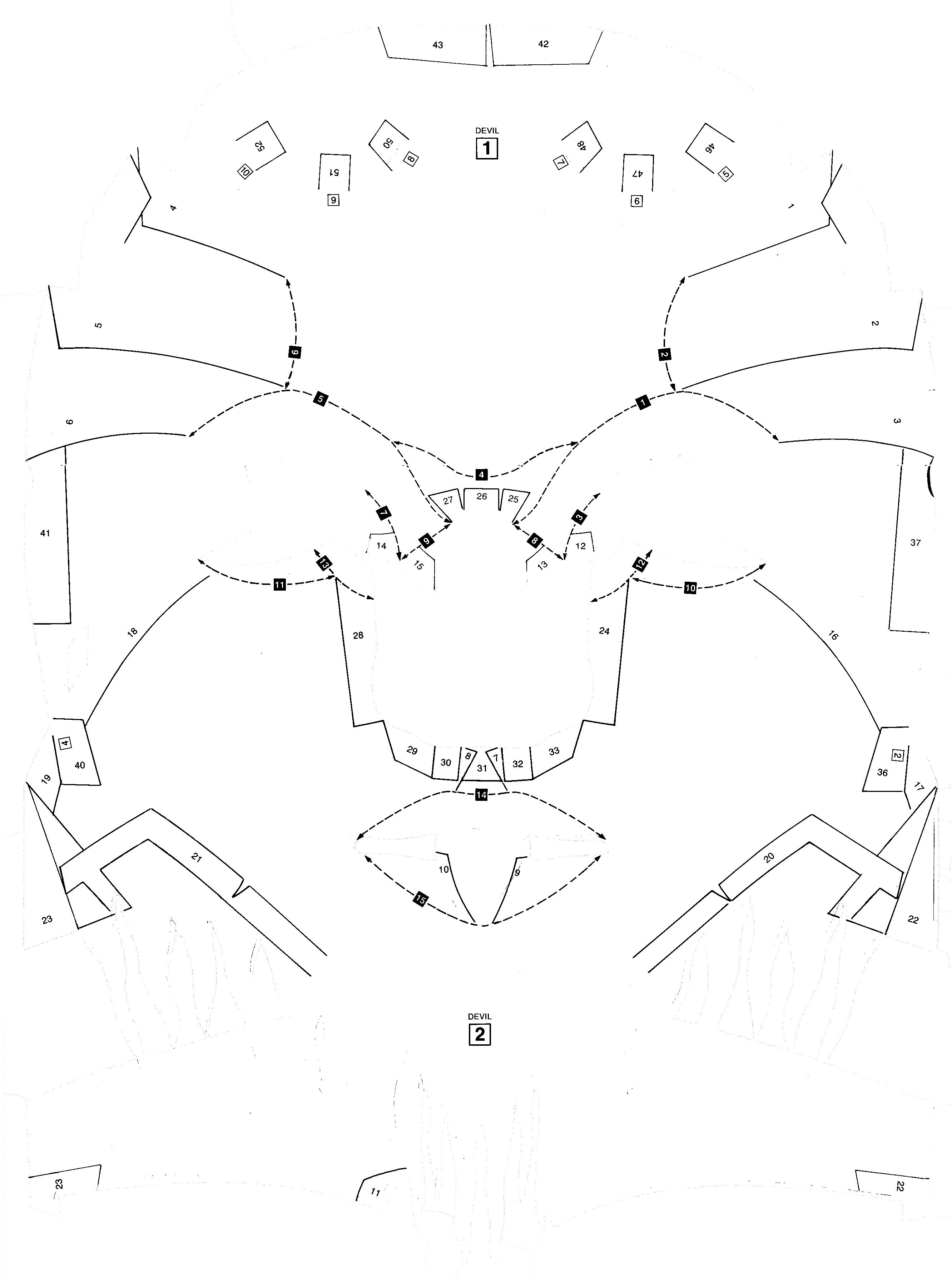 black and white cut out guide for a mask